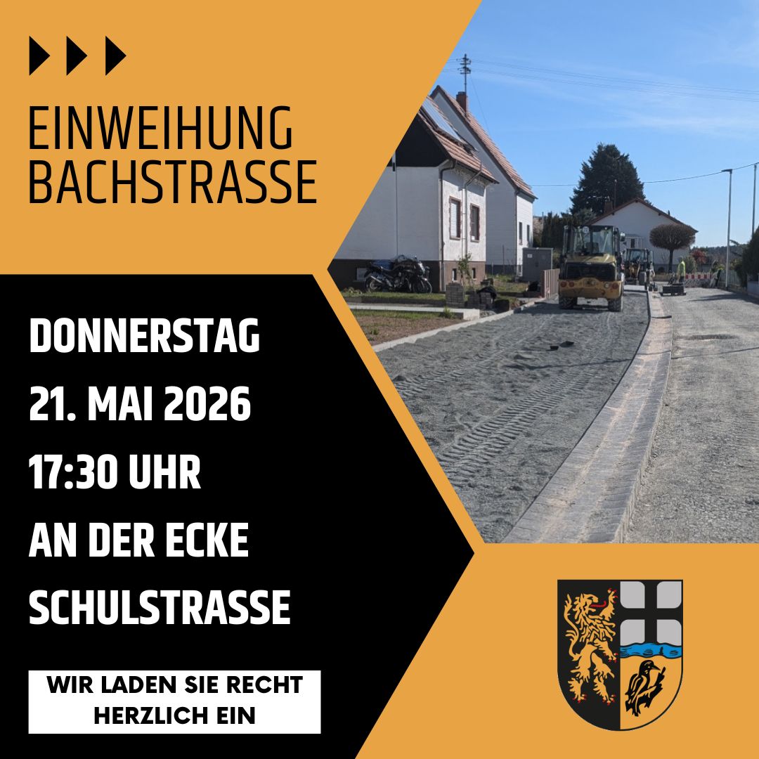 Einladung zur Einweihung der Bachstraße