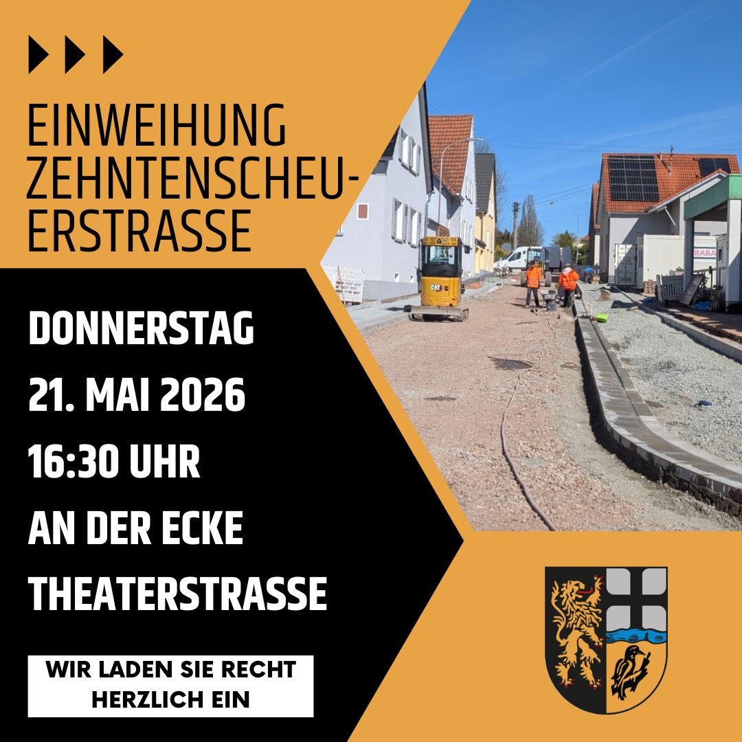 Einladung zur Einweihung der Zehntenscheuerstraße