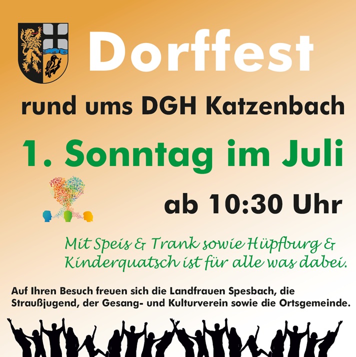 Dorffest in Katzenbach am 5. Juli