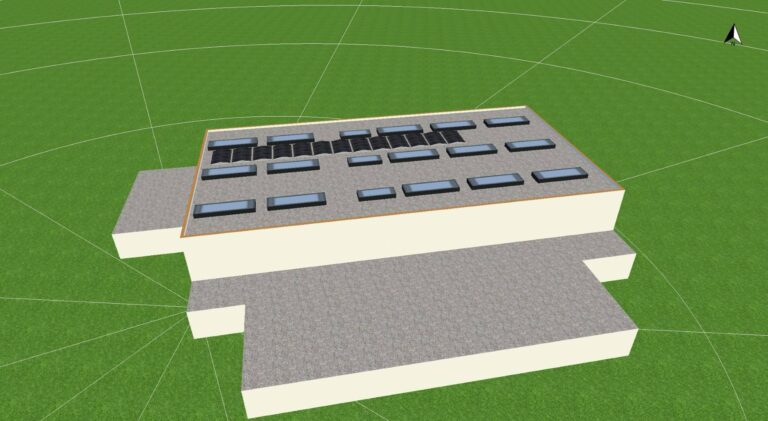 Anlagenteil der Ortsgemeinde zur Abdeckung des Eigenverbrauchs in der Sporthalle (Abb: PV*Sol, IET)