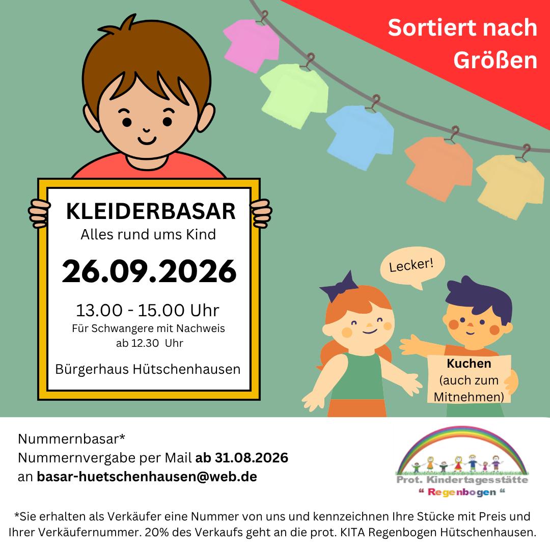 Nummernbasar der prot. Kita Regenbogen