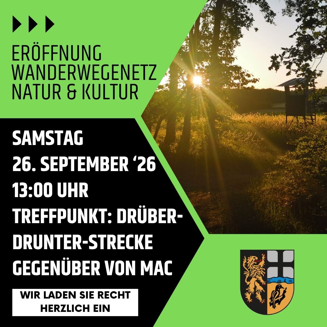 Eröffnung des Wanderwegenetzes „Natur+Kultur“